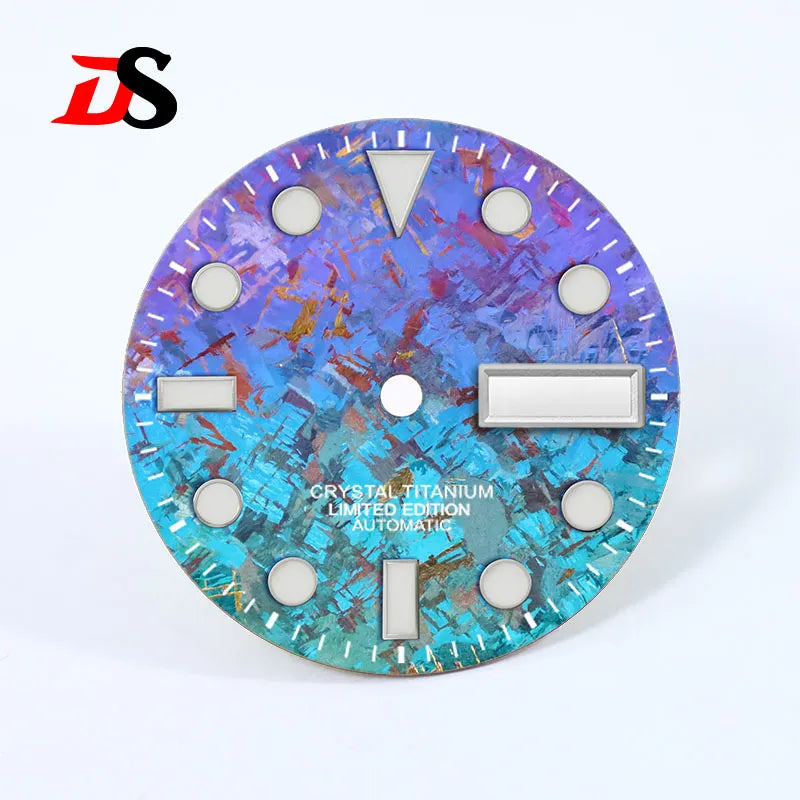 SUB 28.5mm Dial BGW9 C3 Lume Ice Crystal Titanium for NH35 NH36 Movement