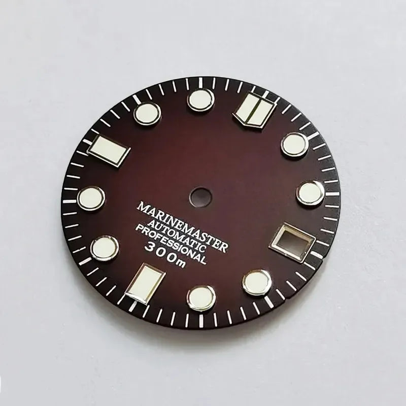 28.5mm Silver Marinemaster MM Index Dial BGW9 C3 Lume NH35NH36 Movement