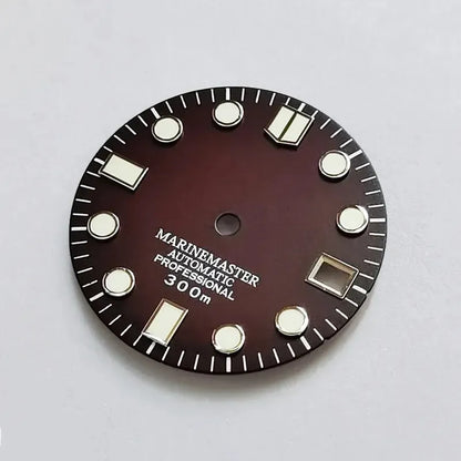 28.5mm Silver Marinemaster MM Index Dial BGW9 C3 Lume NH35NH36 Movement