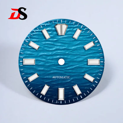 Gradient Wave Dial 28.5mm Blue Lume for NH35/NH38 Movement No Date