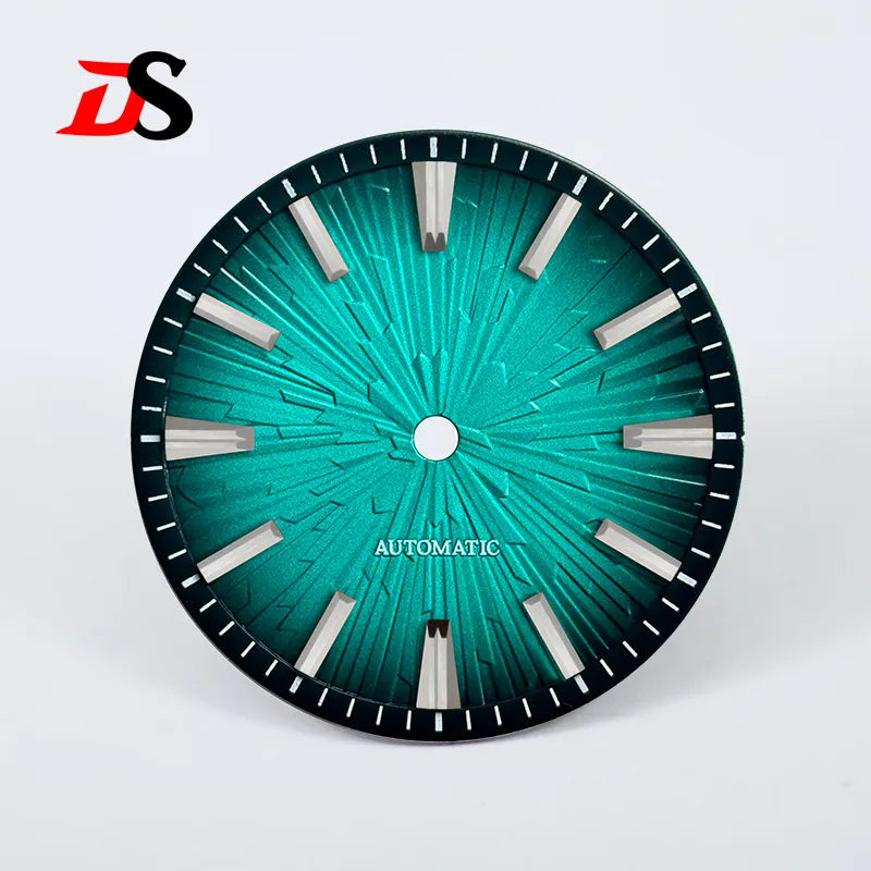 Gradient Wood Grain GS 28.5mm Dial No Lume for NH35/NH38 Movement 3 O'clock Date/no Date