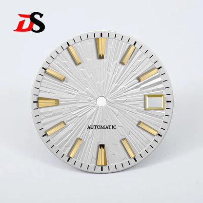 Gradient Wood Grain GS 28.5mm Dial No Lume for NH35/NH38 Movement 3 O'clock Date/no Date