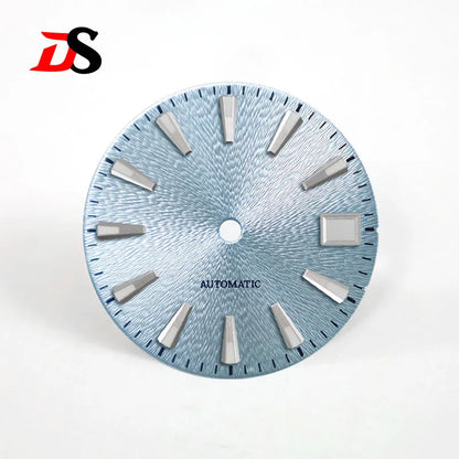 Invisible Textured Sunburst Dial GS Blue Green Lume NH35 28.5mm