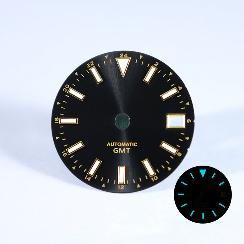 Sunburst Date Dial NH34 GMT Blue Lume