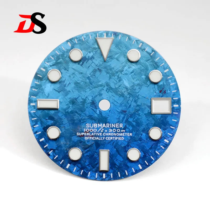 SUB 28.5mm Dial Crystal Titanium Rich Color Chaotic Texture BGW9 C3 Lume NH35 Movement