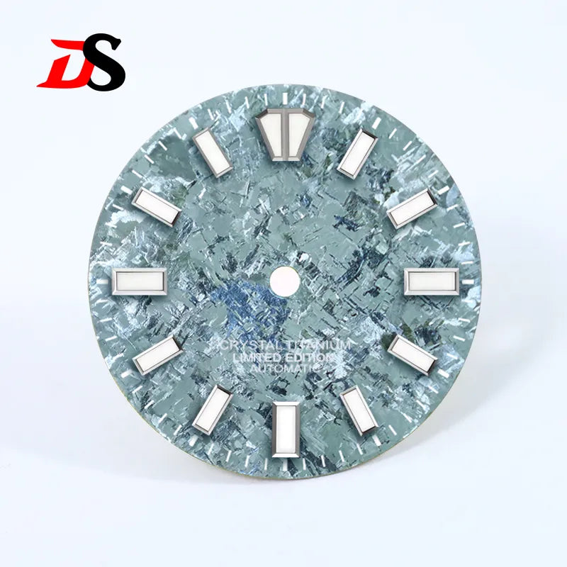 28.5mm Ice Crystal Titanium Dial Blue Lume NH35 Movement