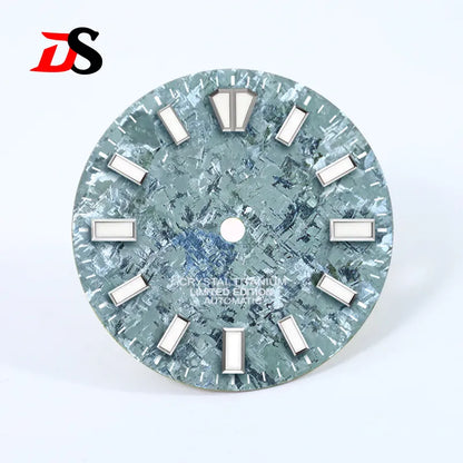 28.5mm Ice Crystal Titanium Dial Blue Lume NH35 Movement