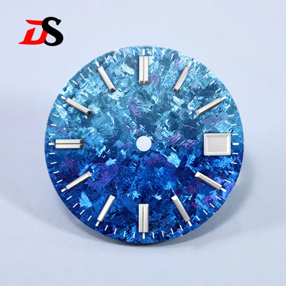 Gradient Blue Purple Dial Crystal Titanium Texture 28.5mm NO Lume NH35 Movement