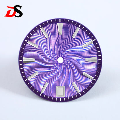 Guilloche Dial 28.5mm No Lume Sterile NH35NH34NH38 Movement 3 O'clock/6 O'clock/no Date