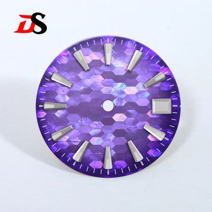Purple Red Mother-of-pearl Dial BGW9 C3 Lume GS MOD Mosaic NH35 28.5mm