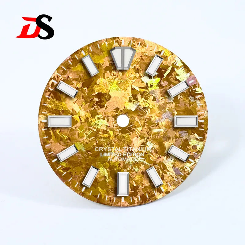 28.5mm Ice Crystal Titanium Dial Blue Lume NH35 Movement