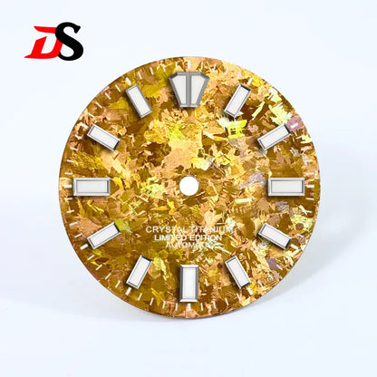 28.5mm Ice Crystal Titanium Dial Blue Lume NH35 Movement
