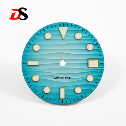 28.5mm Sea Wave Dial YM Sub BGW9 C3 Lume Date NH35 NH34 Movement