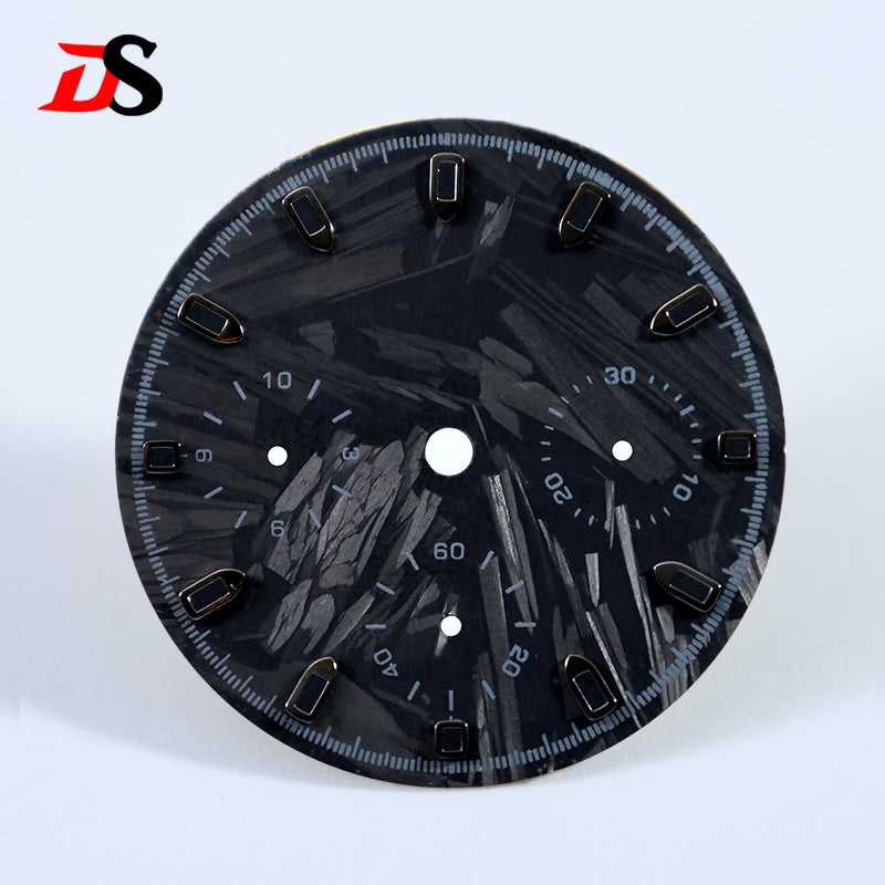 29.5mm Dial Carbon Fiber Dial Blue Lume for VK63 Movement Black Lume