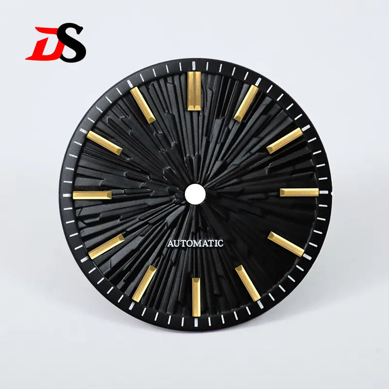 Gradient Wood Grain GS 28.5mm Dial No Lume for NH35/NH38 Movement 3 O'clock Date/no Date