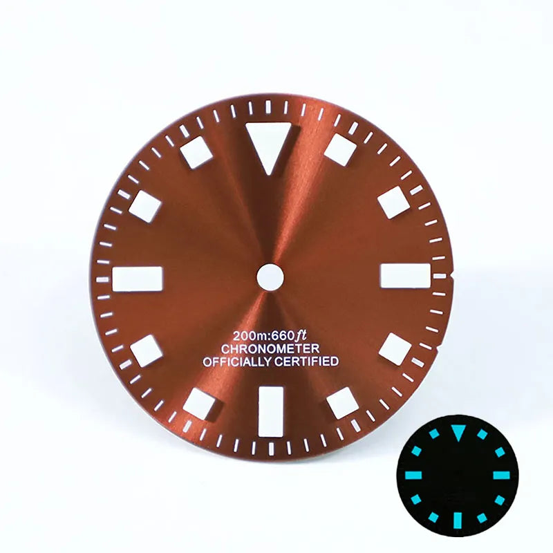 28.5mm Retro Matte 50 Layers BGW9 C3 Lume NH35 NH36 Movement SKX007 No Date
