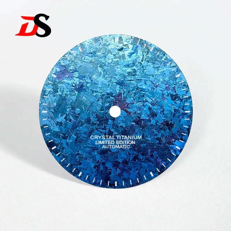 Blank 28.5mm Ice Crystal Titanium Dial Blue Lume NH35 Movement