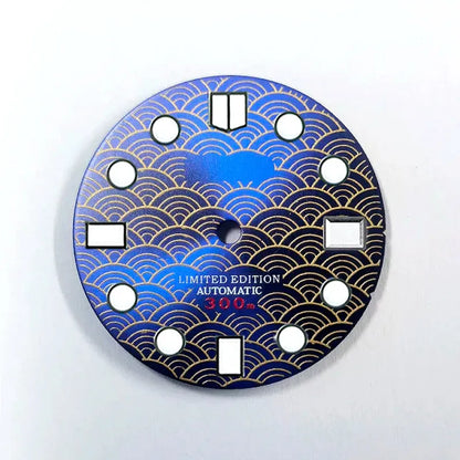 Wave Dial Refit 28.5mm NH35 Movement BGW9 C3 Lume