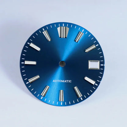 28.5mm Sunburst Dial GS MOD Blue Lume NH35 Movement No Lume