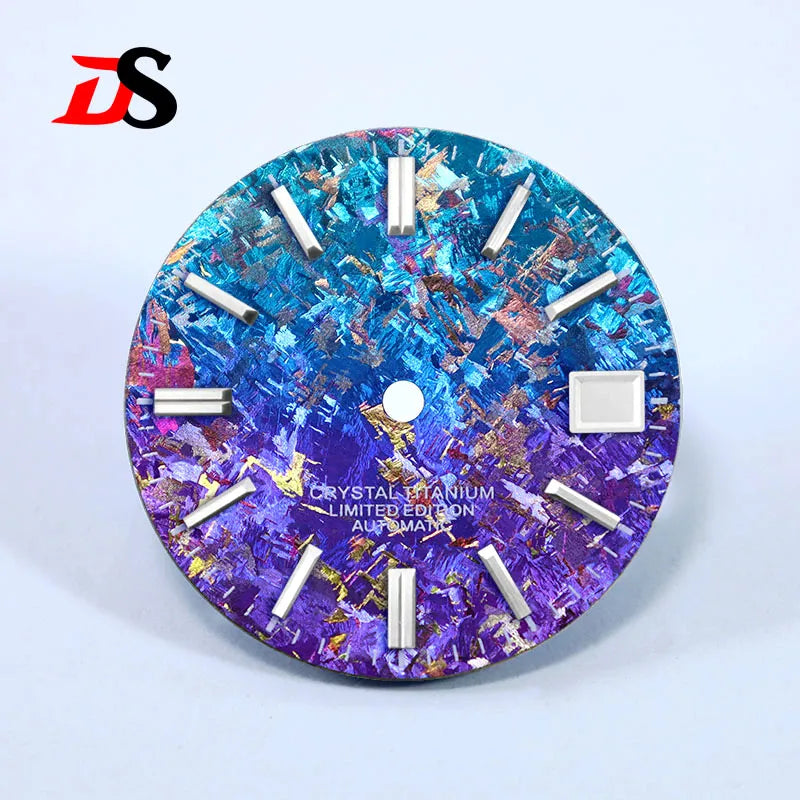 28.5mm Dial Crystal Titanium Text Dial Chaotic Texture No Lume NH35 Movement