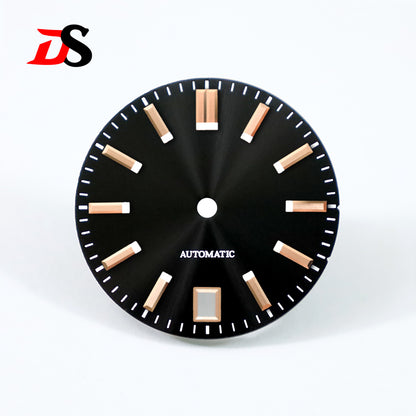 Sunburst Dial 6 O 'clock Date NH35 28.5mm No Lume/blue Lume