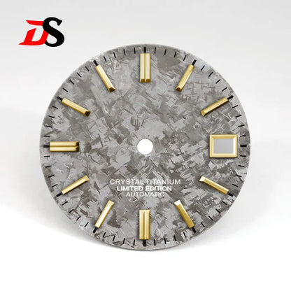 28.5mm Dial Crystal Titanium Text Dial Chaotic Texture No Lume NH35 Movement