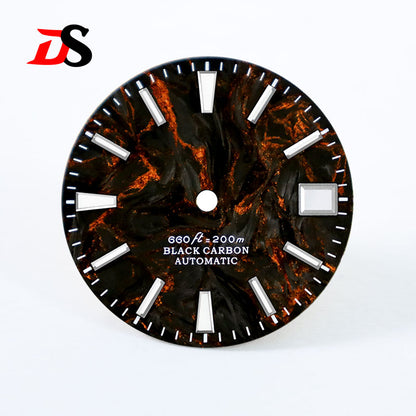 Lava Carbon Fiber No Lume NH35 NH38 Movement 28.5mm