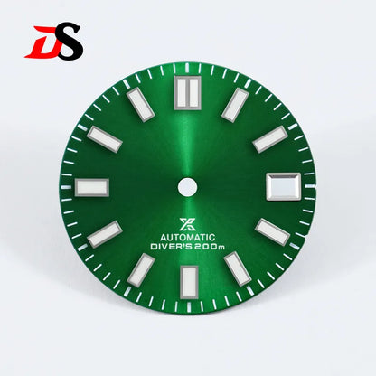 28.5mm Sunburst X Dial Blue Lume Small for NH35 Movement Watch Accessories
