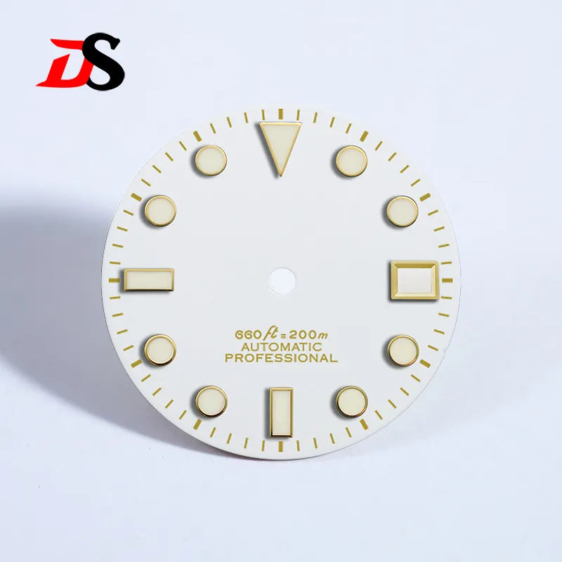 28.5mm Gold Sunburst Dial YM SUB for NH35 Movement BGW9 C3 Lume Date