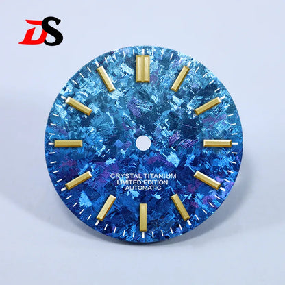 28.5mm Dial Ice Crystal Titanium Dial No Lume NH35 Movement No Date Dial