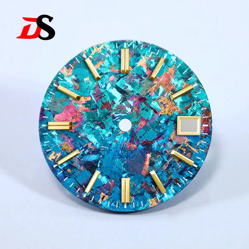 Gradient Blue Purple Dial Crystal Titanium Texture 28.5mm NO Lume NH35 Movement