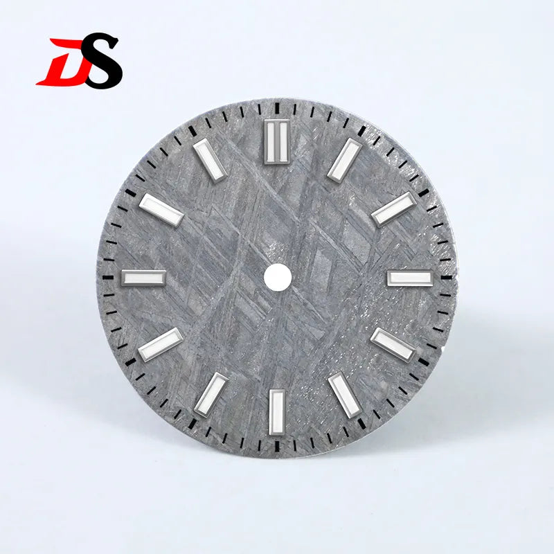 Natural 28.5mm Grey Meteorite Dial No Lume NH35 NH38 Movement No Date Dial