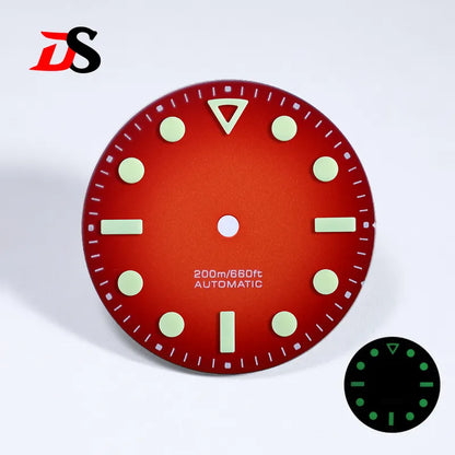 Hollow Index Matte Dial 28.5mm Dial Green Lume for NH35 ETA2824/MIYOTA 9015 Movement No Date