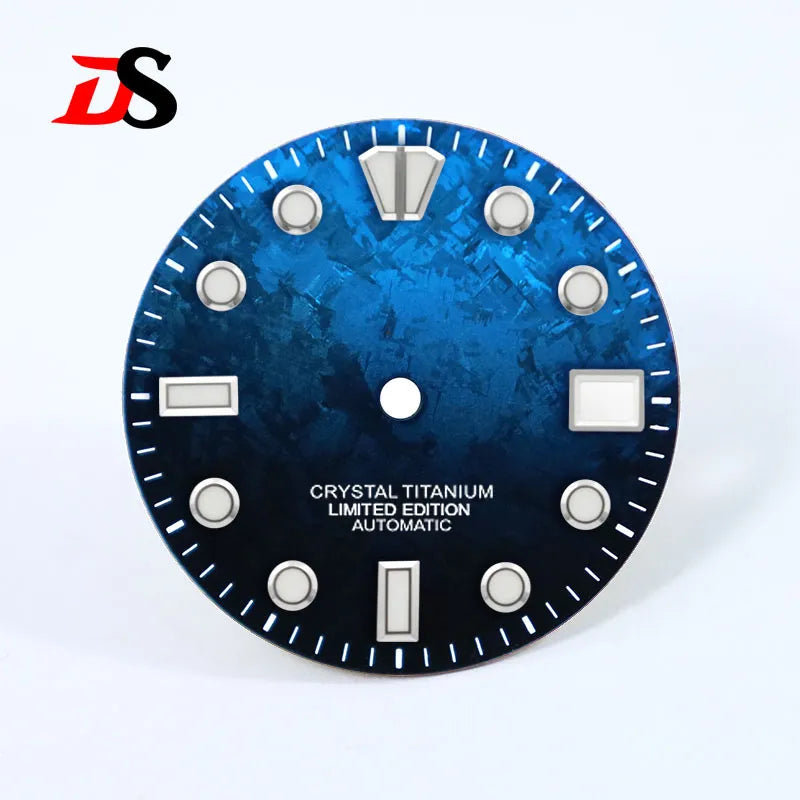 28.5mm Dial Crystal Titanium Text Dial Chaotic Texture BGW9 C3 Lume NH35 Movement