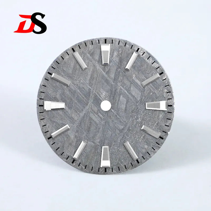 Natural 28.5mm Grey Meteorite Dial No Lume NH35 NH38 Movement No Date Dial