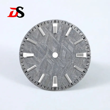Natural 28.5mm Grey Meteorite Dial No Lume NH35 NH38 Movement No Date Dial