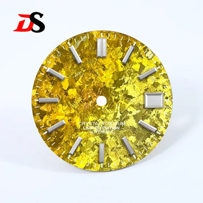 Ice Crystal Titanium Text Dial Chaotic Texture 28.5mm Dial No Lume NH35 Movement