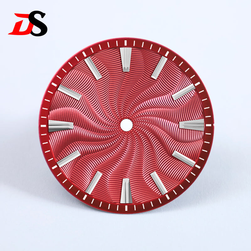 Guilloche Dial 28.5mm No Lume Sterile NH35NH34NH38 Movement 3 O'clock/6 O'clock/no Date