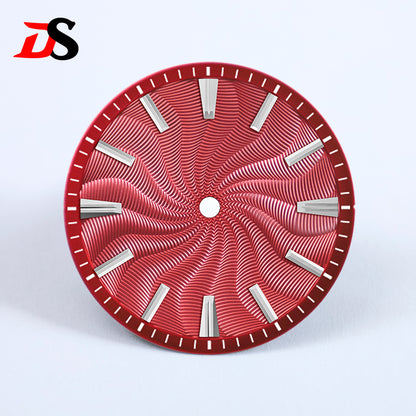 Guilloche Dial 28.5mm No Lume Sterile NH35NH34NH38 Movement 3 O'clock/6 O'clock/no Date