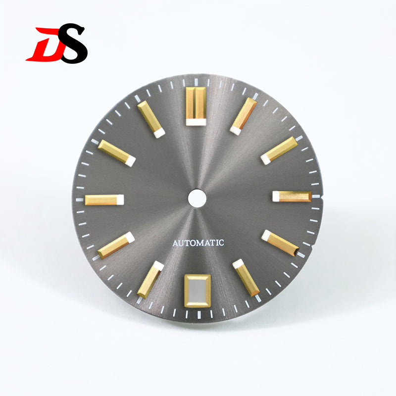 Sunburst Dial 6 O 'clock Date NH35 28.5mm No Lume/blue Lume