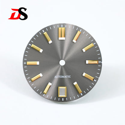 Sunburst Dial 6 O 'clock Date NH35 28.5mm No Lume/blue Lume