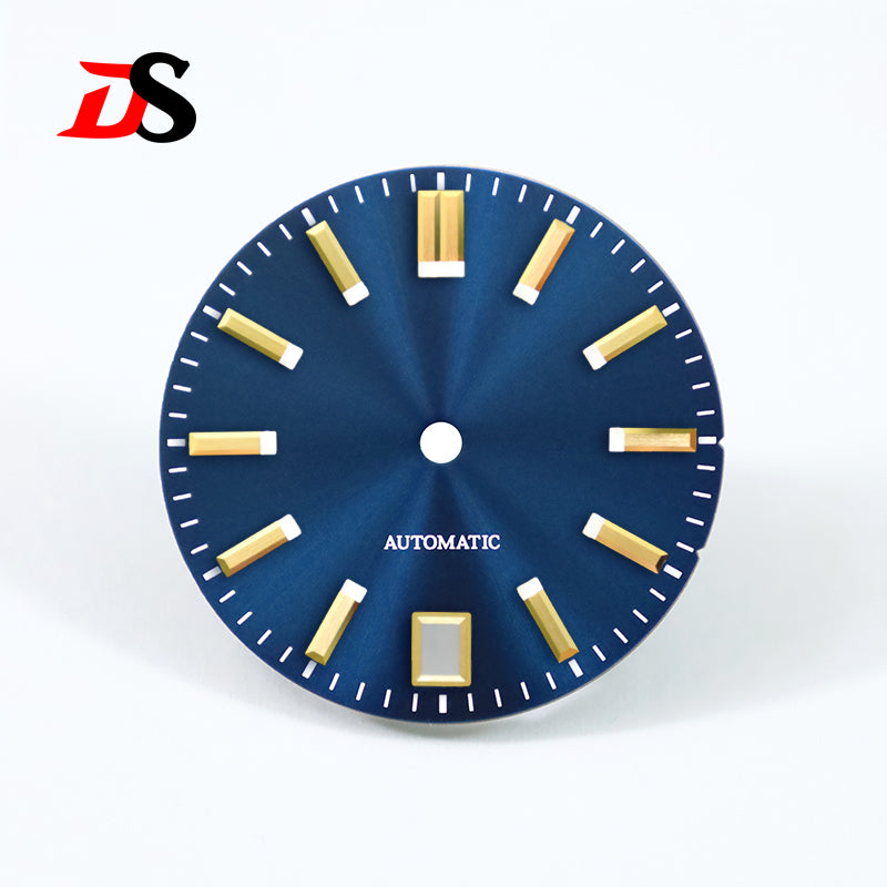 Sunburst Dial 6 O 'clock Date NH35 28.5mm No Lume/blue Lume