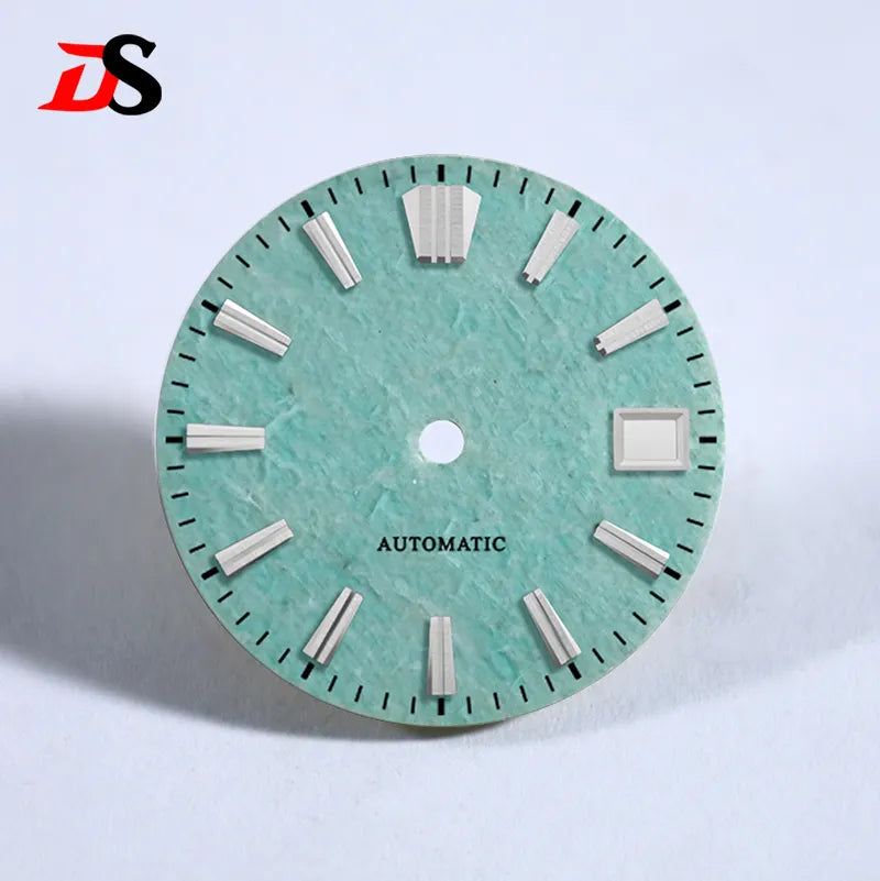 NH35 Dial Tianhe Jade 28.5mm Black Tick Mark NH38 Movement Stone Dial No Date/ Date Blue Lume/no Lume