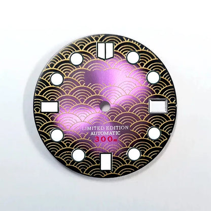 Wave Dial Refit 28.5mm NH35 Movement BGW9 C3 Lume