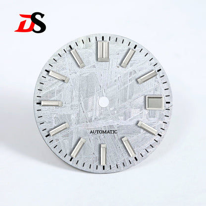 28.5mm Gray Natural Meteorite Dial BGW9 C3 Lume NH35NH36 Automatic Movement