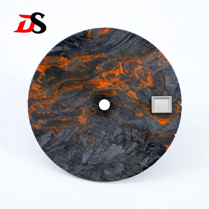 28.5mm Carbon Fiber Dial Rich Color Lava Texture Blank Surface NH35NH38 Movement Date