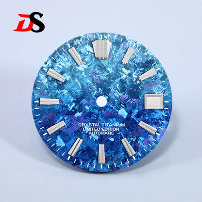 28.5mm Dial Crystal Titanium GS MOD Chaotic Texture No Lume NH35 Movement