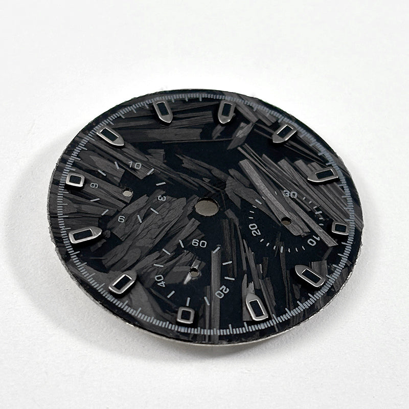 Carbon Fiber Dial Blue Lume for VK63 Movement 29.5mm Black Lume