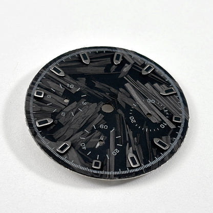 29.5mm Dial Carbon Fiber Blue Lume for VK63 Movement Black Lume