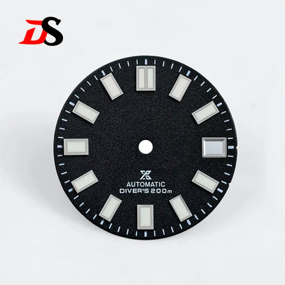 28.5mm Dial X Spark Texture Date Blue Lume NH35 Movement